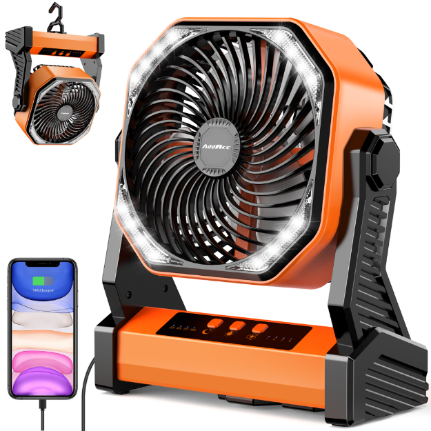 AddAcc- AddAcc 20000mAh Battery Operated Fan, Portable Camping Fan